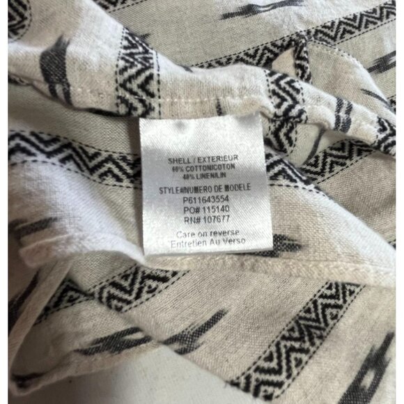 Alice + Olivia Off Shoulder Mini Dress Embroidered Aztec Print SMALL Linen Blend - Picture 5 of 7